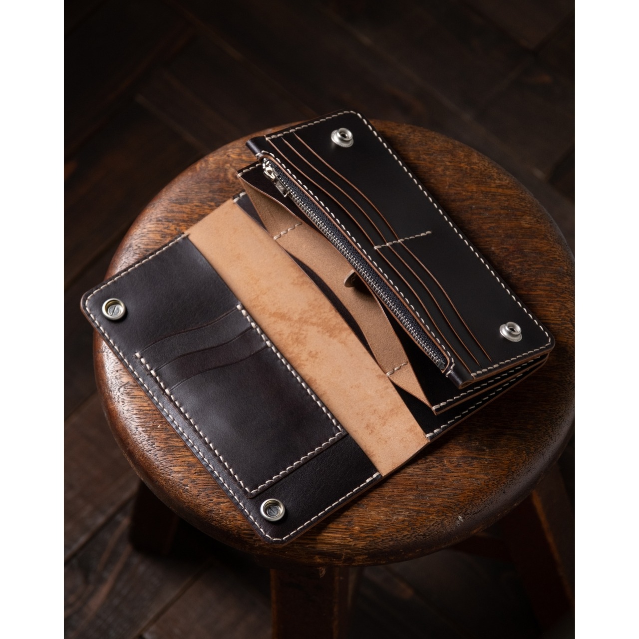 TRUCKER WALLET T-7 Brown edge／Stock