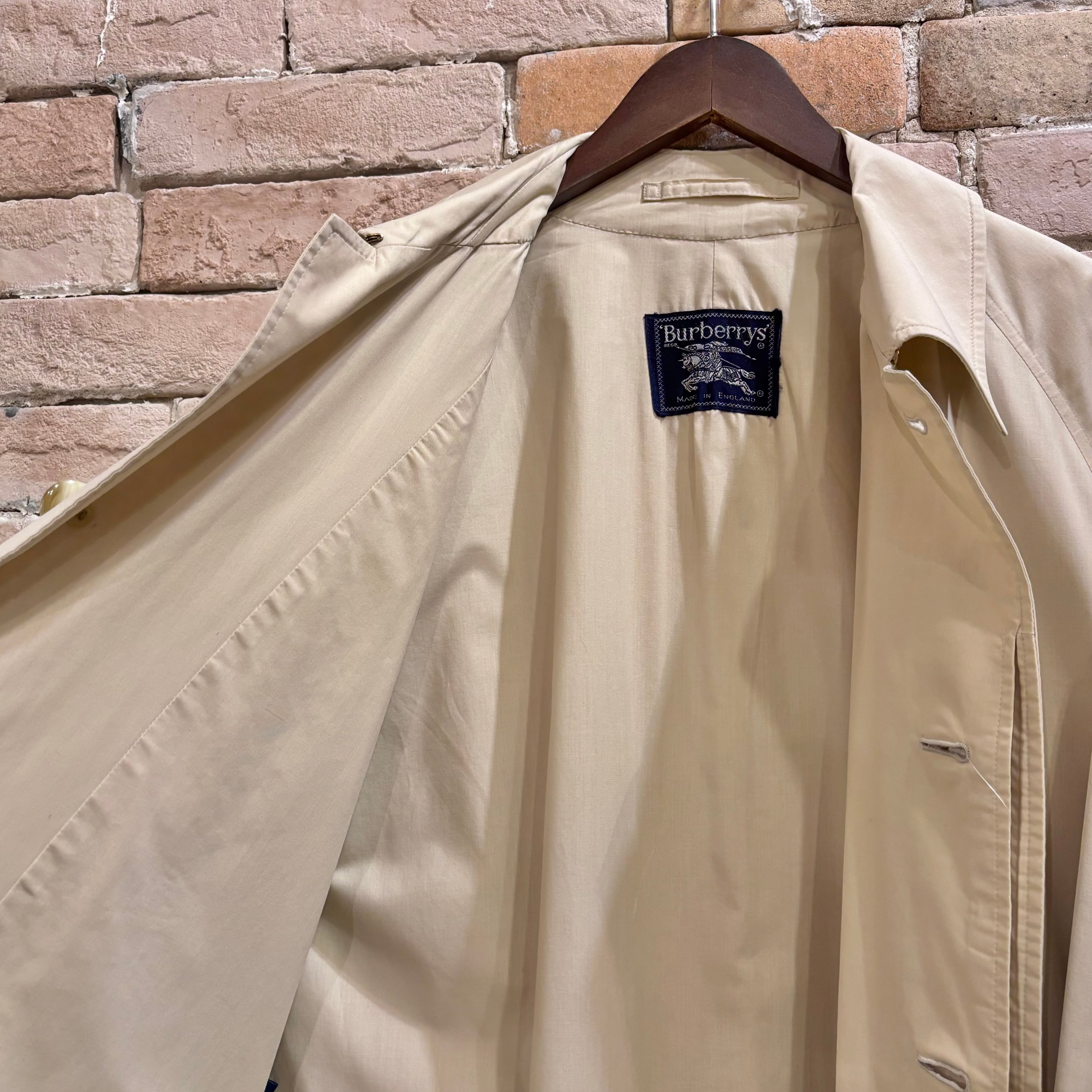 Burberry 1枚袖 無双仕立て ステンカラーコート アイボリー Burberry 1枚袖 無双仕立て ステンカラーコート アイボリー