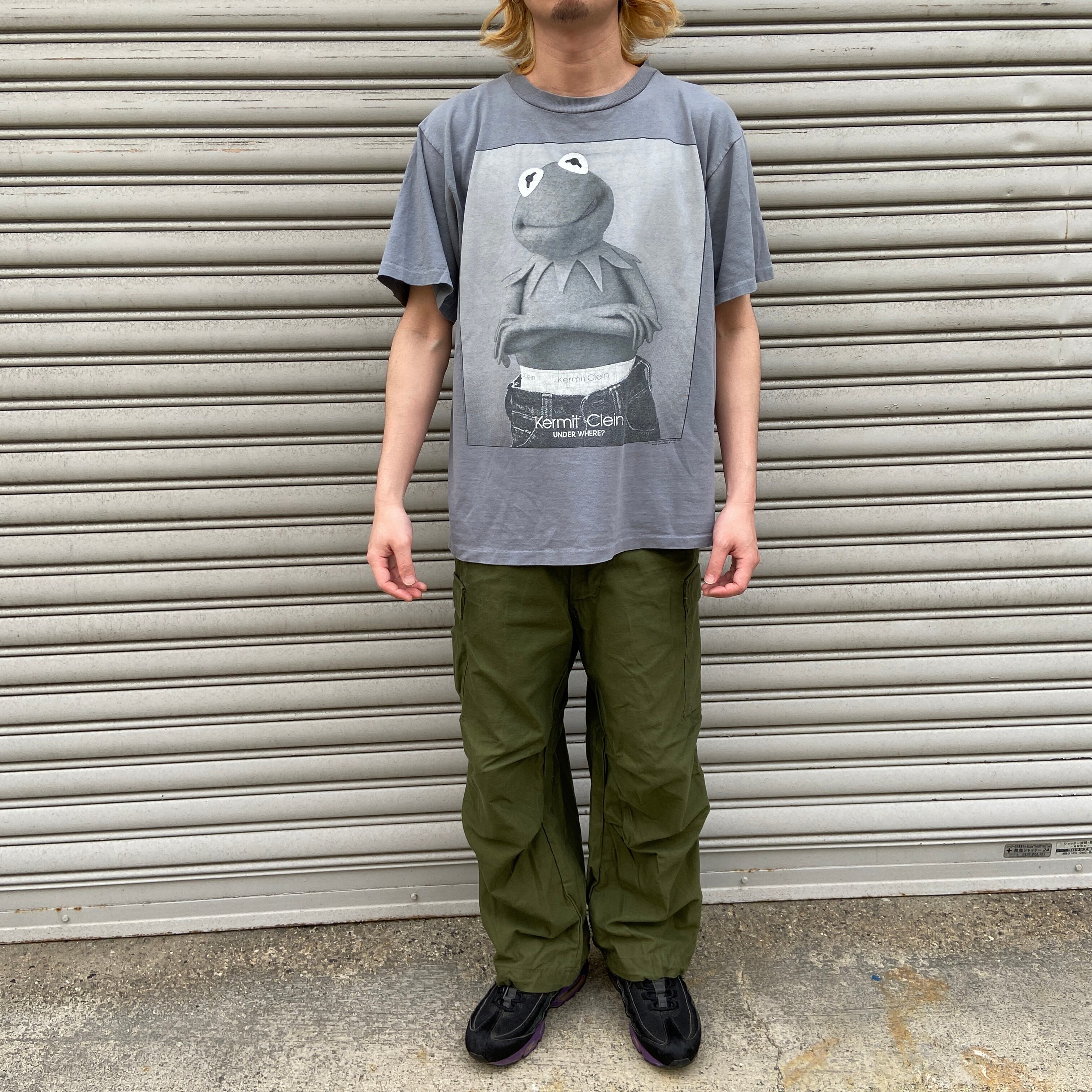 90 カーミット パロディプリントTシャツ カルバンクライン USA製 CK  