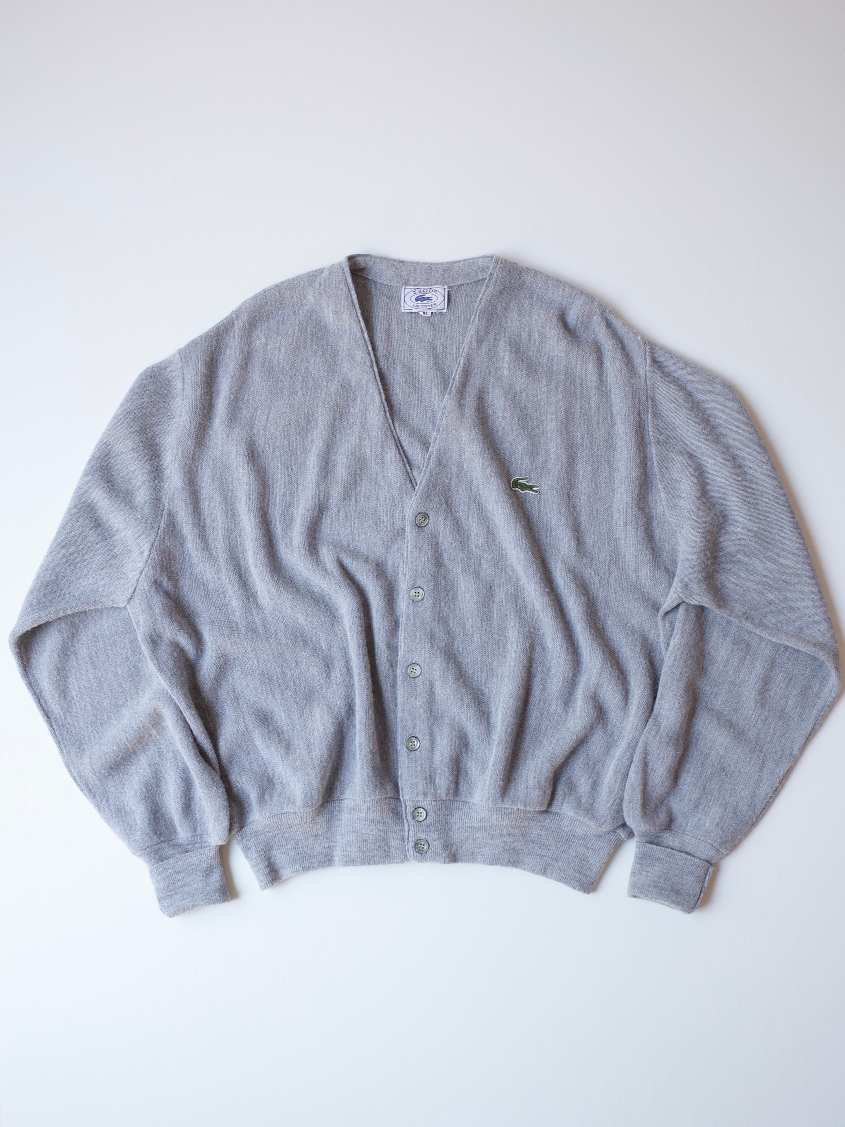 80s IZOD LACOSTE acryl knit cardigan