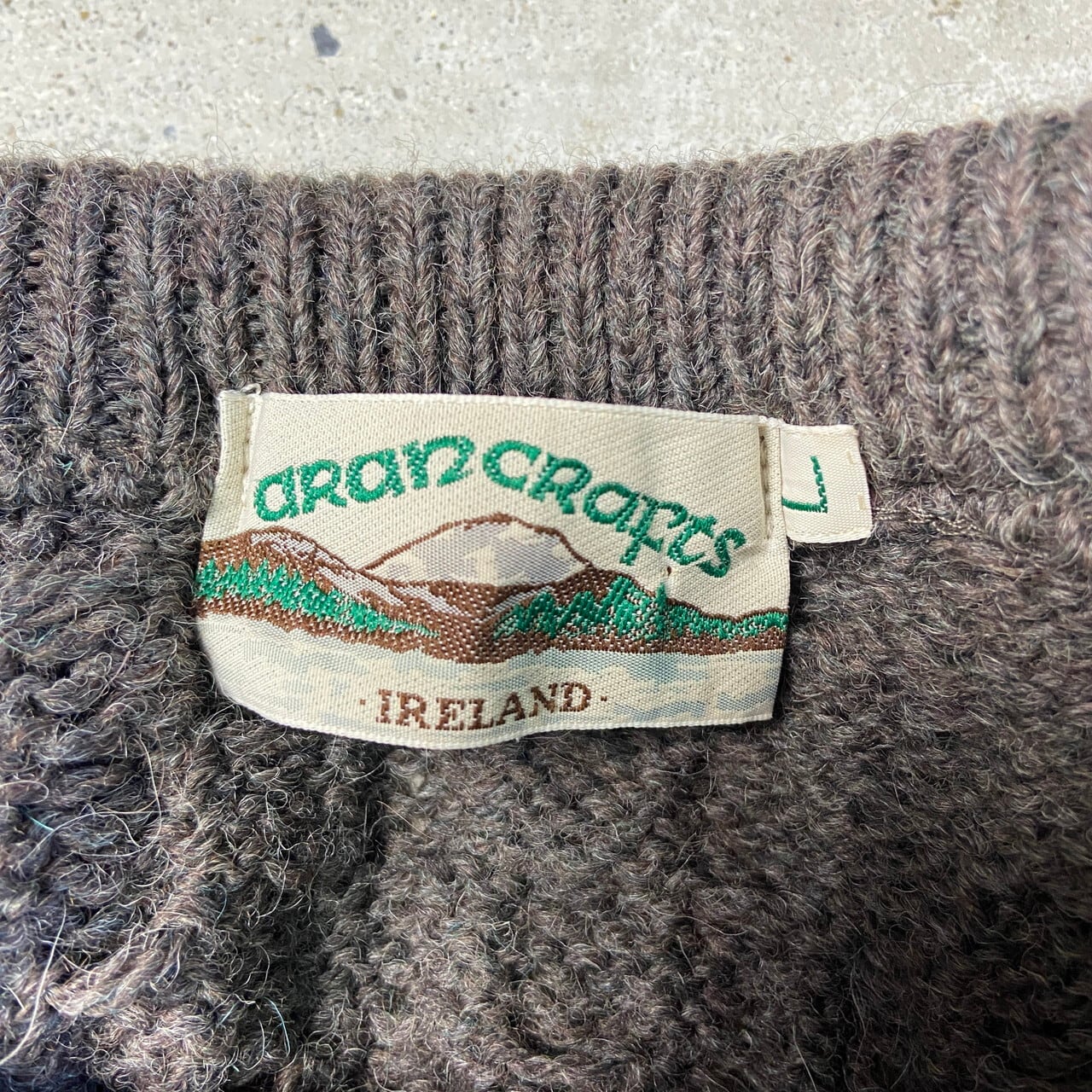 アイルランド製 arancrafts フィッシャーマンニットセーター アイルランド製 arancrafts フィッシャーマンニットセーター