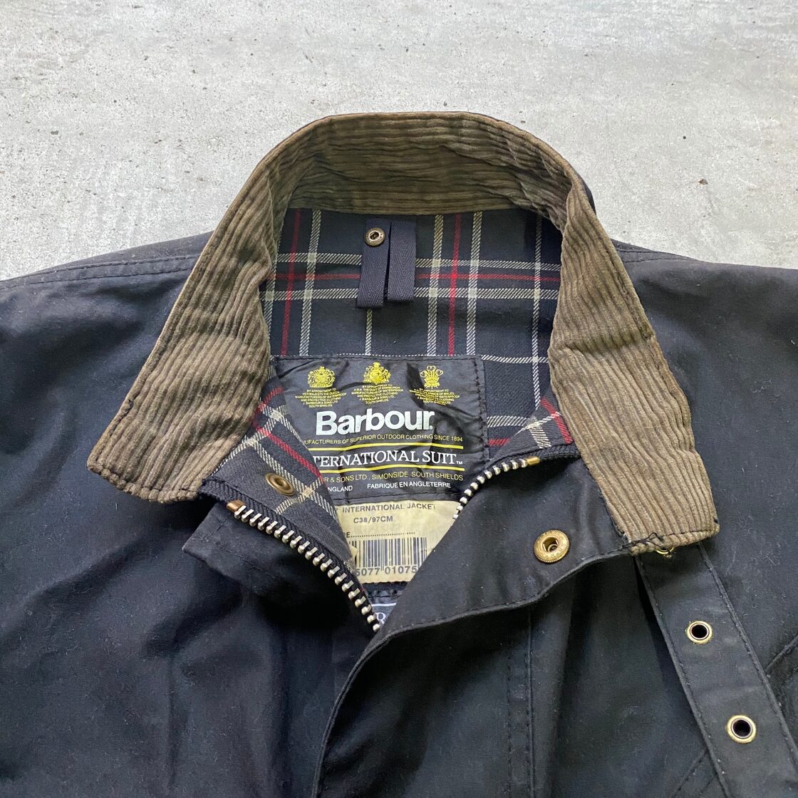 80〜90年代 ビンテージ 旧3ワラント Barbour バブアー INTERNATIONAL 