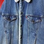 80s〜90s USA製　Levi’s ボアデニムジャケット　ミドル丈　ブルー　L リーバイス