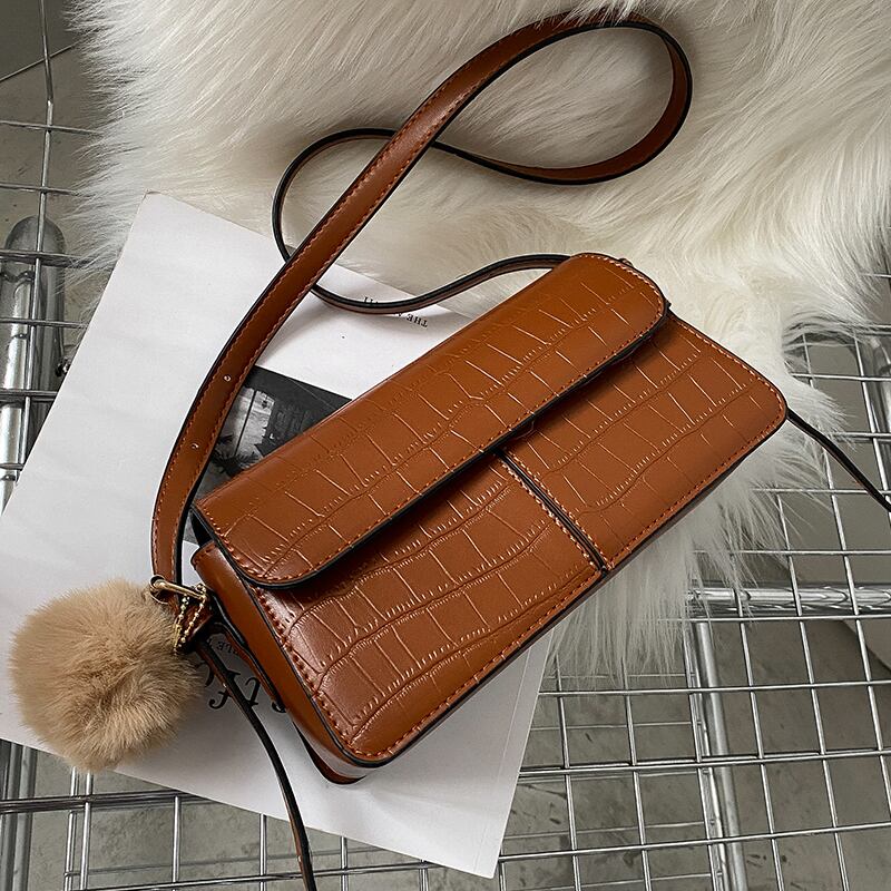 ストーンパターンスタンダードオータムウィンターショルダーバッグ レトロ 秋物 冬物 メッセンジャーバッグ 手作りハンドバック36360334078