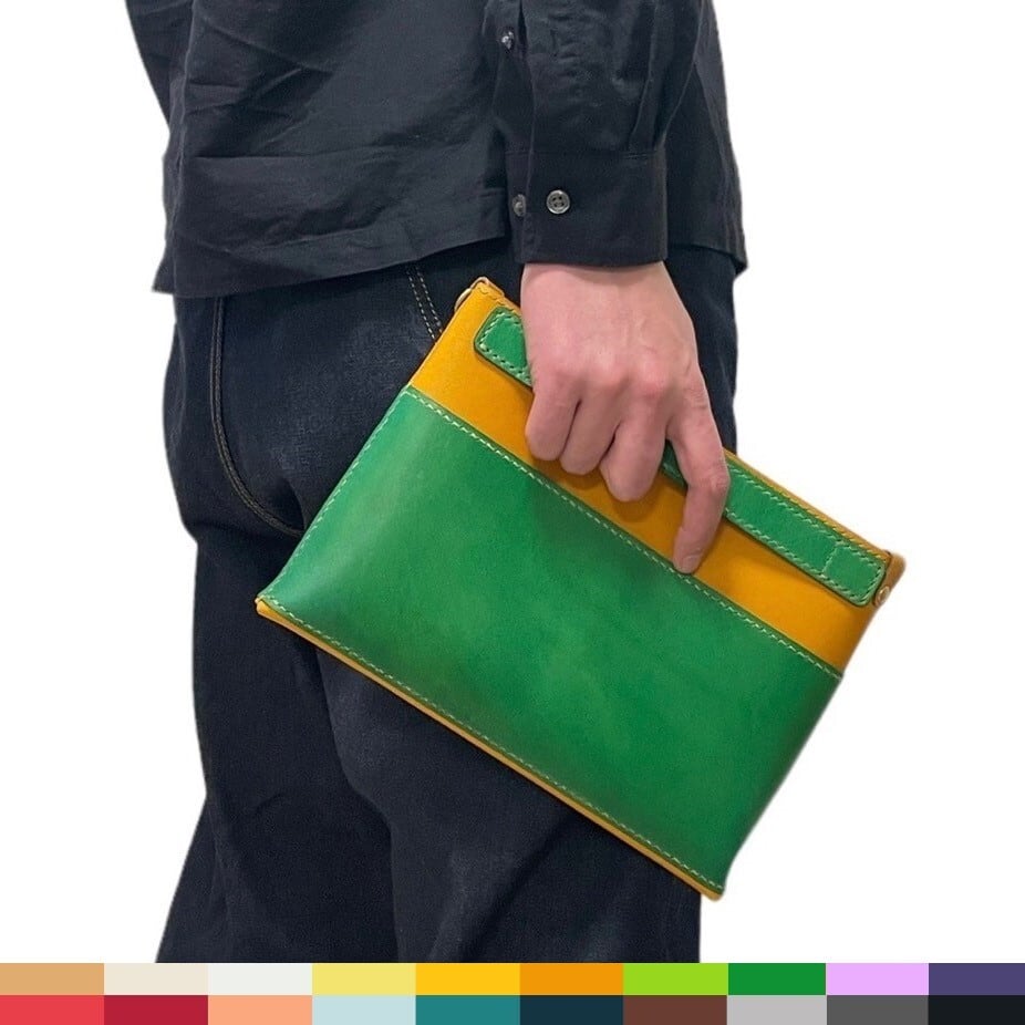 21色からカスタマイズ】iPadも入るA5サイズの革製4WAYバッグインバッグ