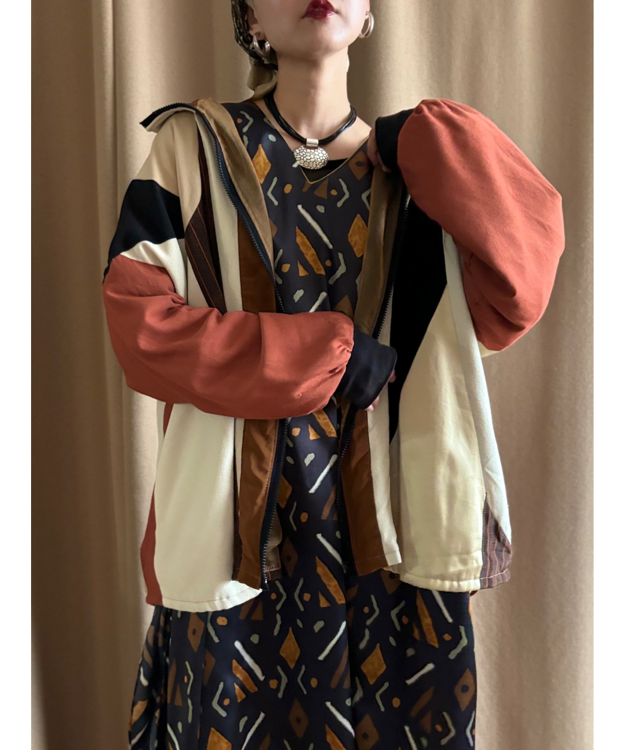 patchwork design import light jacket-4373-10