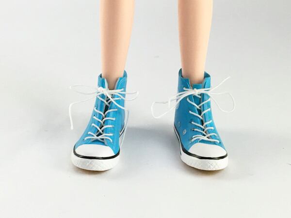 ドール靴 1/6 男女兼用 スニーカー コンバース風 Blue - 画像4
