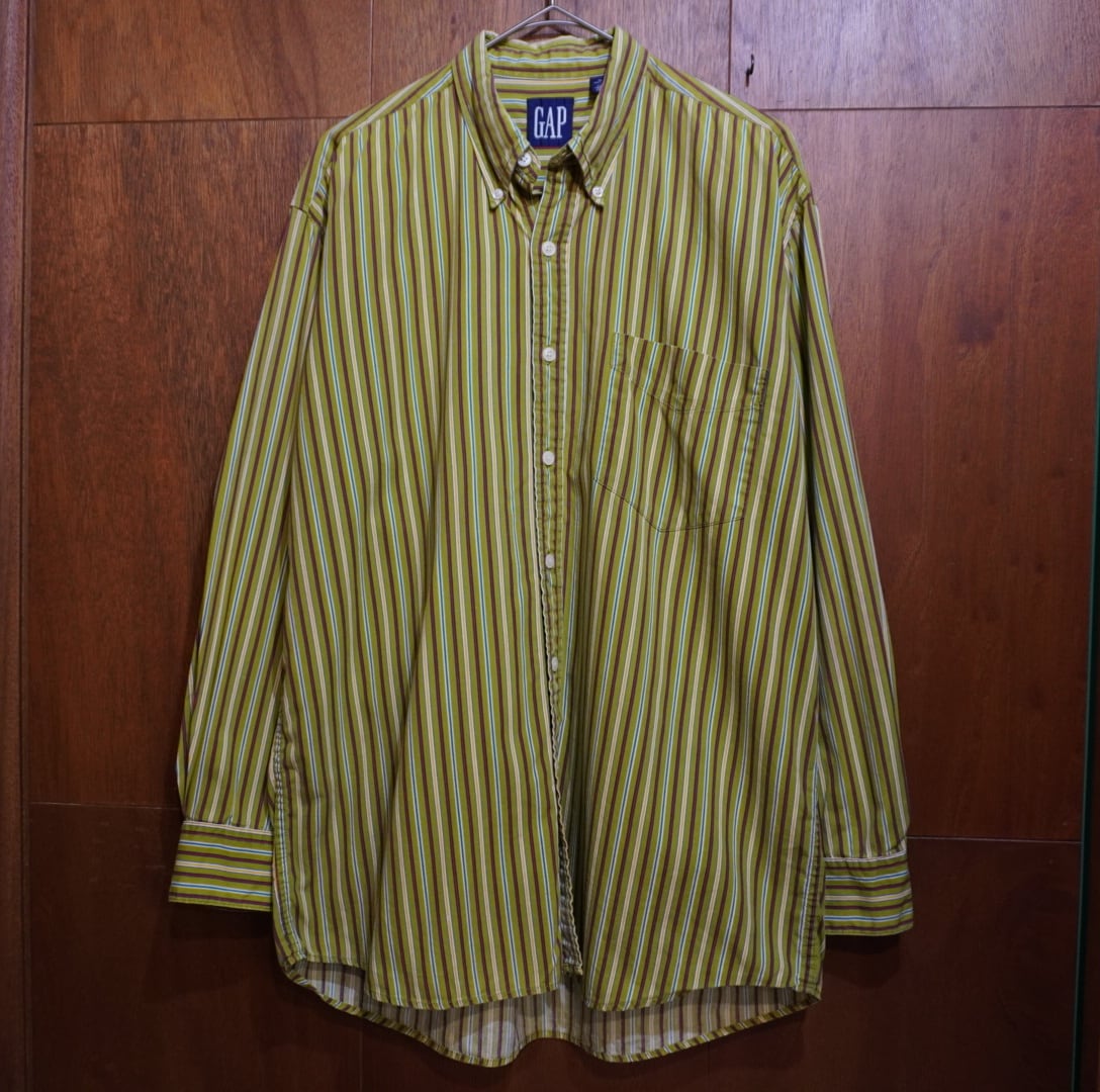 90s OLD GAP L/S ストライプボタンダウンシャツ | 横浜｜石川町｜古着