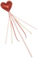 W222R:Love Heart Glitter Wand-RED
