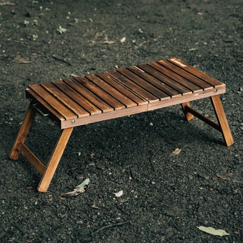 BN-WTB001-DBR Folding Wood Table Dark Brown