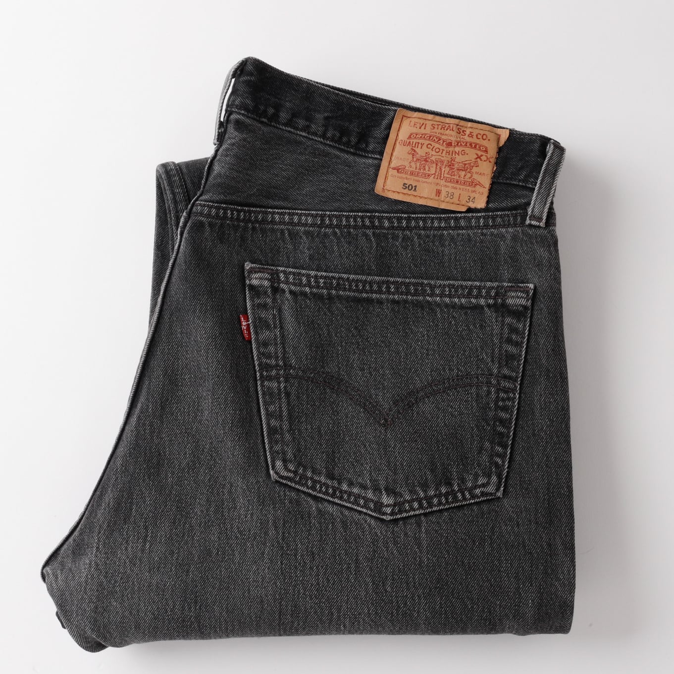 ヤ*ネ様 リーバイス 501 ブラック　USA W38 ビンテージ　90年代 逸品】90s Vintage Levi's 501 ブラックデニム W38 実寸W36 オリジナル
