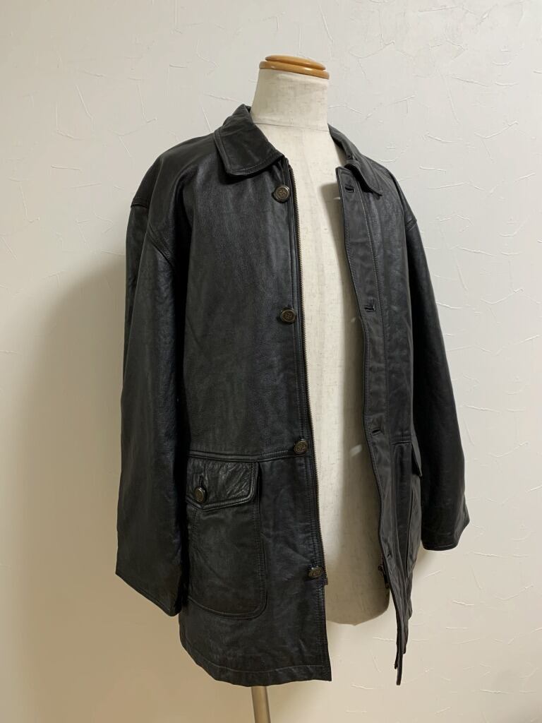 1980～90's Solid Color Leather Coat
