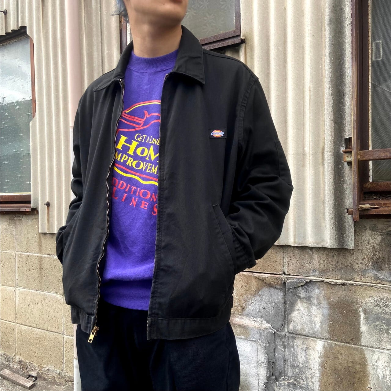 Dickies ディッキーズ スイングトップタイプ ワークジャケット メンズL相当 古着 ブラック 黒【ワークジャケット】【AL2109】 |  cave 古着屋【公式】古着通販サイト