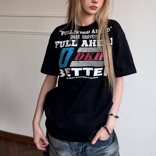 racing logo short-sleeved tee　レーシングロゴ半袖ティー　J1918