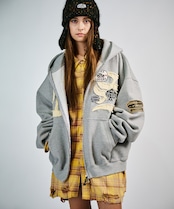 ビッグシルエットスウェットフーディー (GRAY) CQ-49086