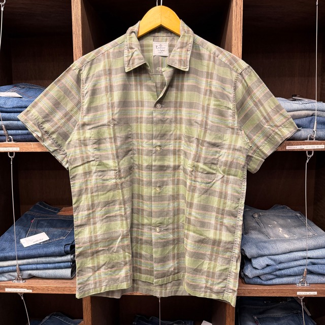 1960'S VINTAGE LANIER S/S COTTON CHECK SHIRT