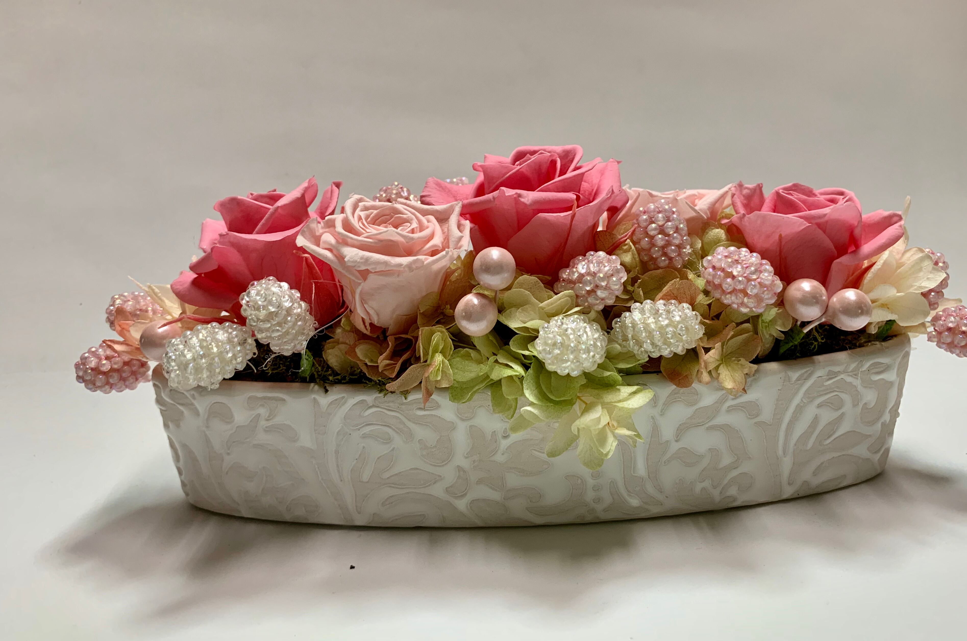 Stella* プリザードフラワーアレンジメント(L)ピンク Stella* プリザードフラワーアレンジメント(L)ピンク