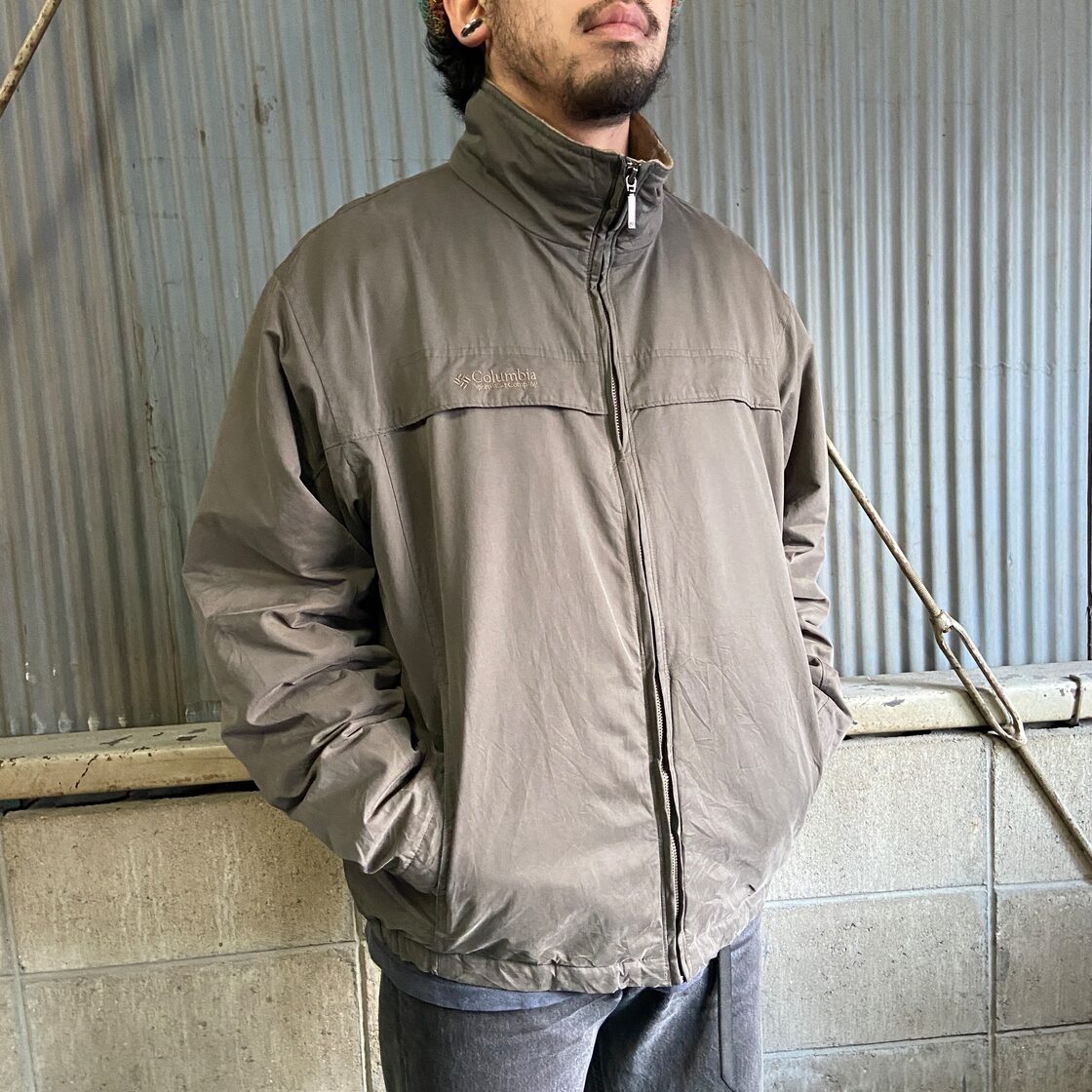 Columbia コロンビア 裏フリース ポリエステルジャケット メンズL 古着 