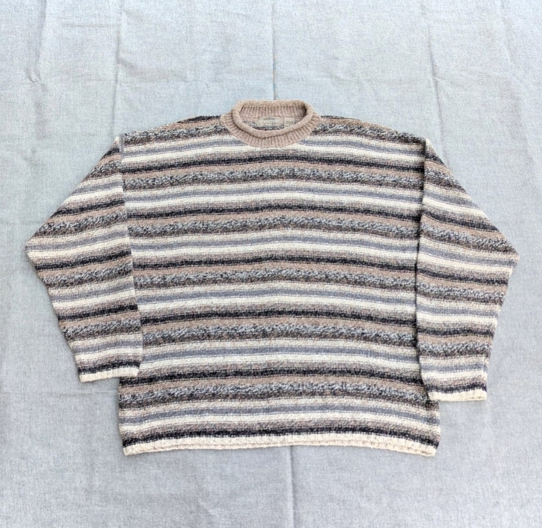 90s structure roll neck cotton.wool knit 小岩店