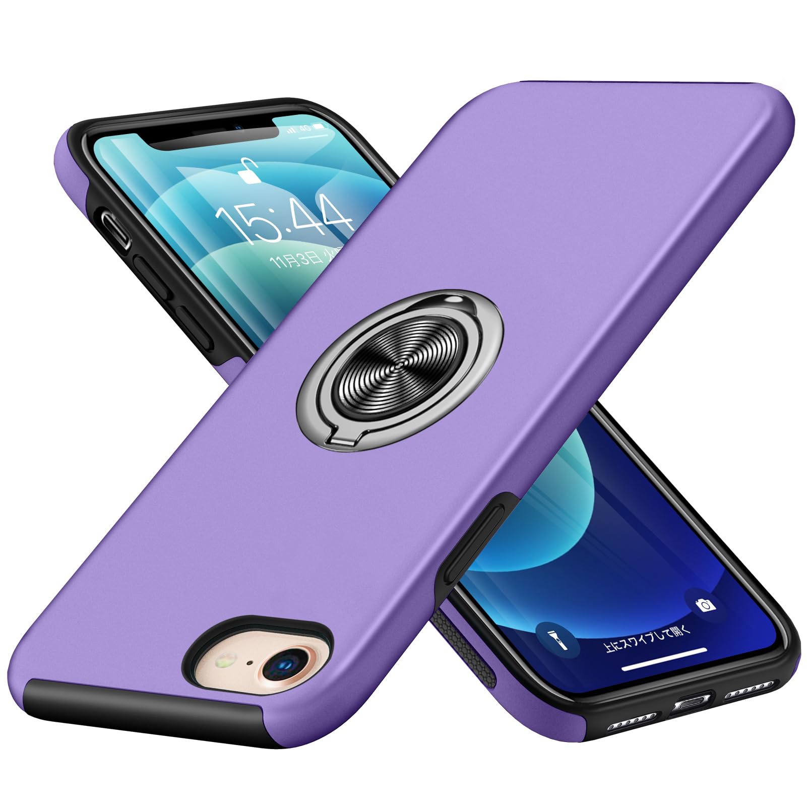 Tgaoleyd 対応 iphone SE 第3/2世代 iPhone 8/7 用のケース リング付き 耐衝撃 tpu pc スマホケース
