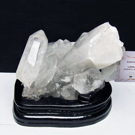 1Kg 水晶 クラスター 原石 ブラジル ミナスジェライス州 コリント産 レムリアンシード 一点物 台座付属 182-8092