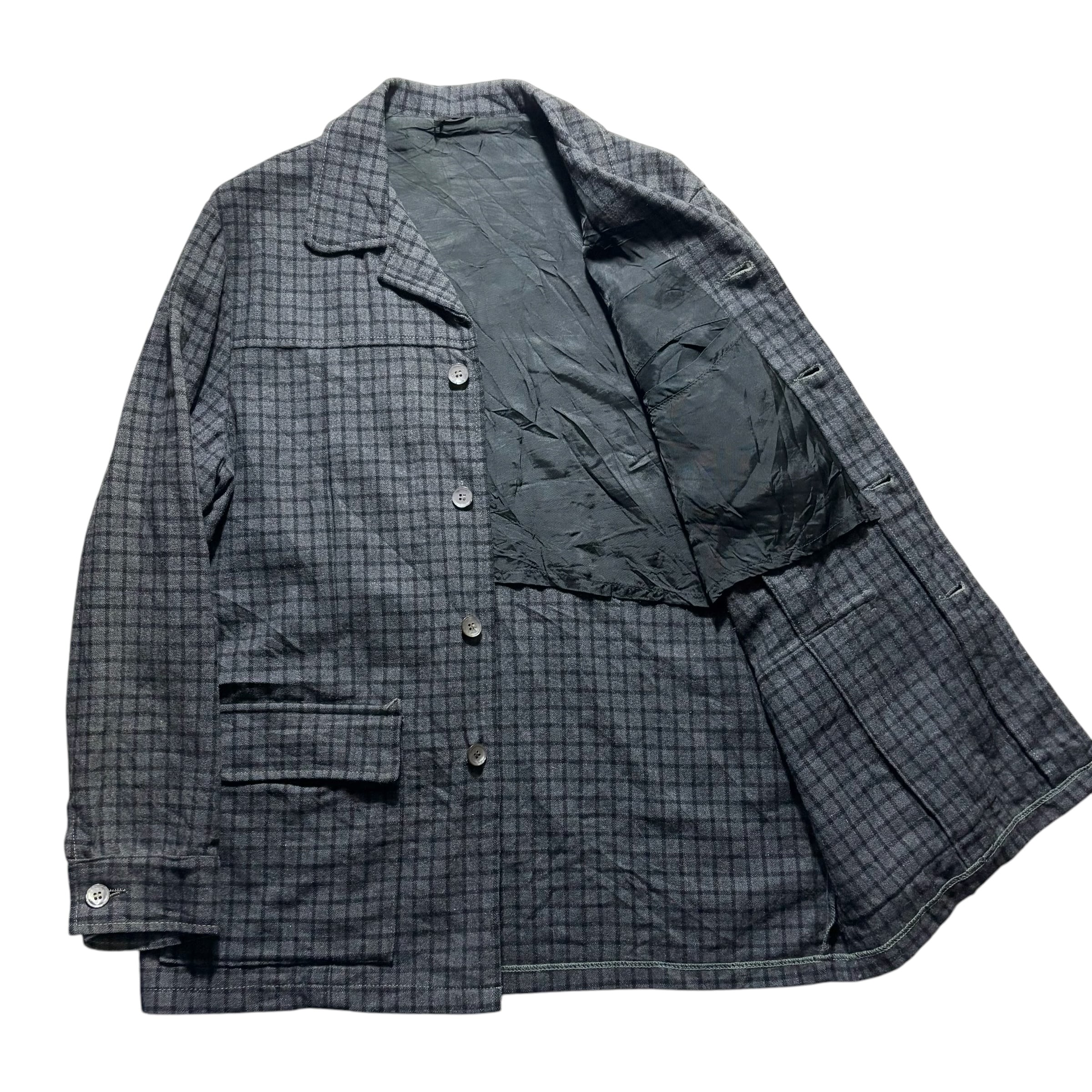 vintage 1960's wool tailored coverall jacket | NOIR ONLINE