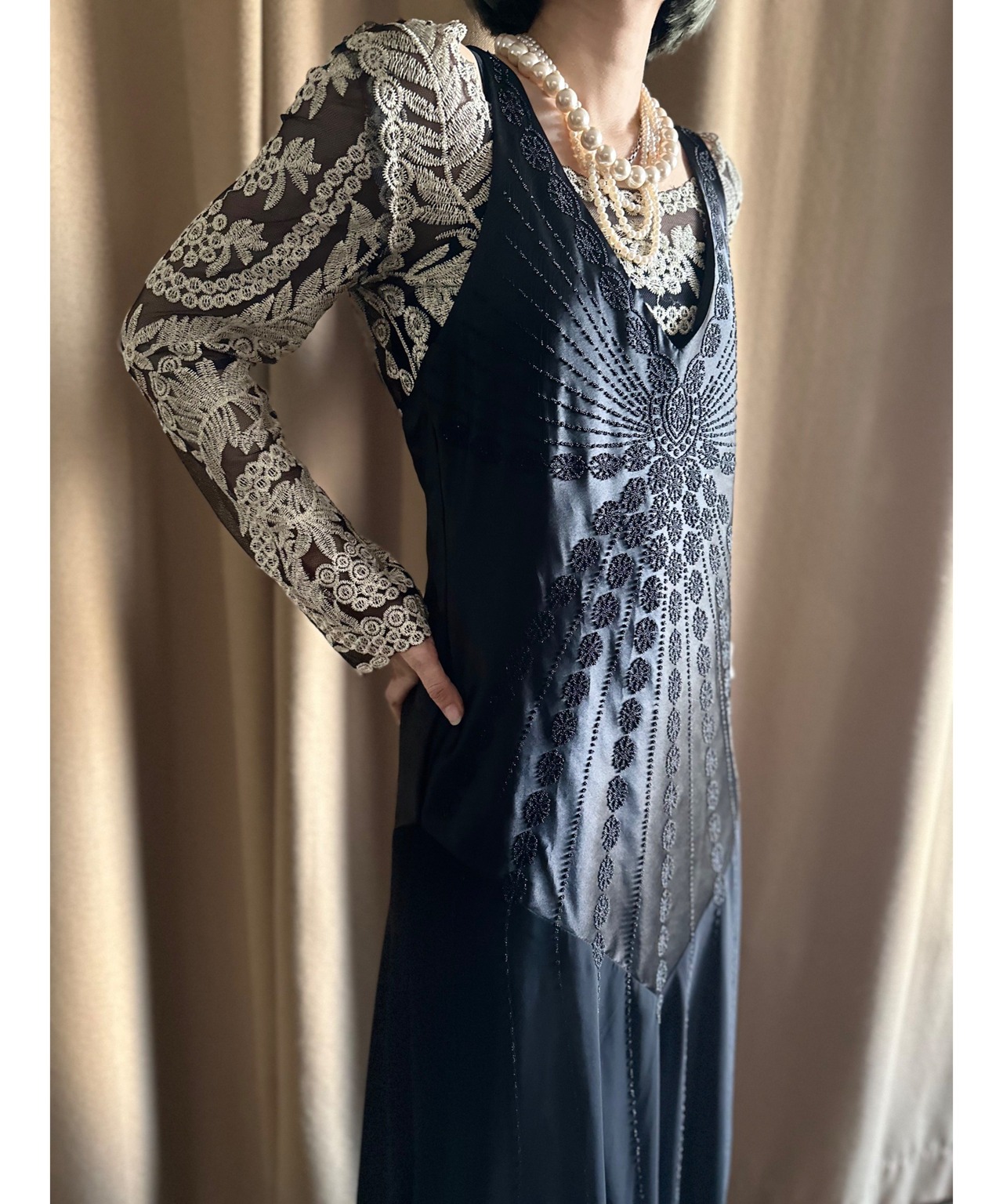 MADE IN U.S.A. black maxi dress-3909-12