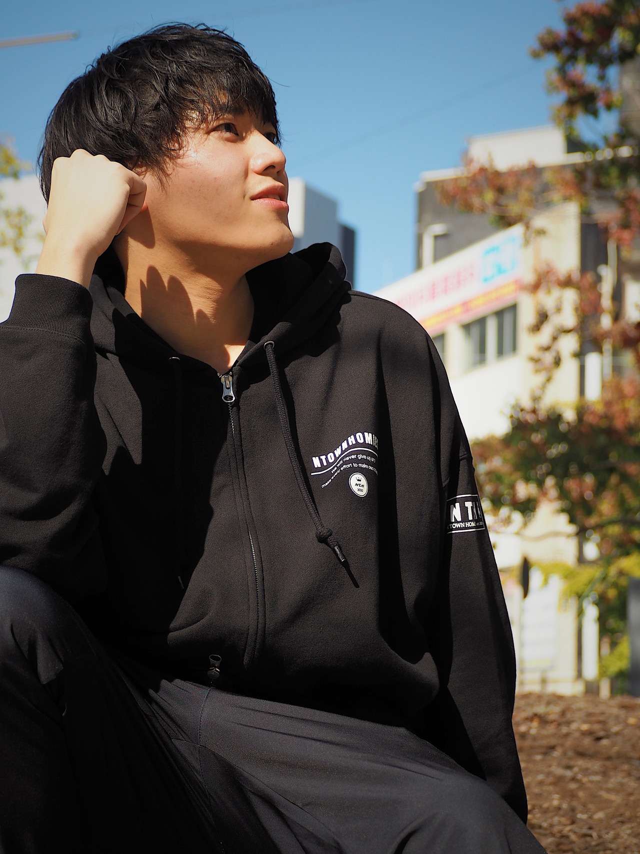 2022 AW “NTH FULL ZIP HOODIE” color Black×White - 7