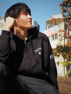 2022 AW “NTH FULL ZIP HOODIE” color Black×White