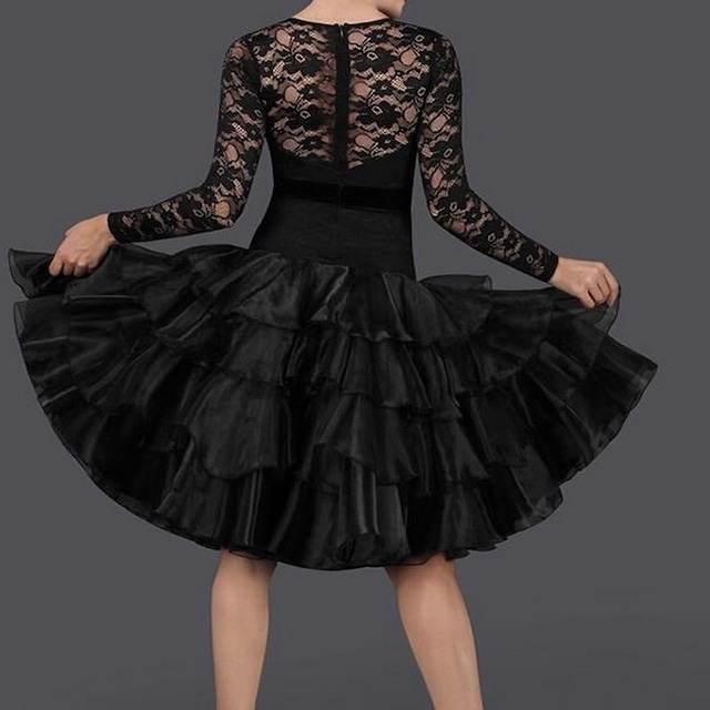 フローラルレーストップ ティアードスカートドレス ds0347