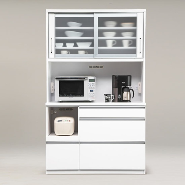 【幅120】キッチンボード 食器棚 収納  シンプル モダン(全2色)