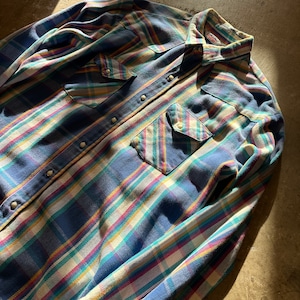 ⓃDAKOTA by FIVE BROTHER FLANNEL CHECK SHIRT 80S