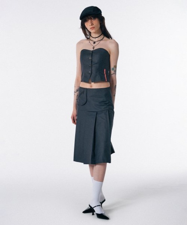 [SCULPTOR] Tidy Bustier Top Gray
