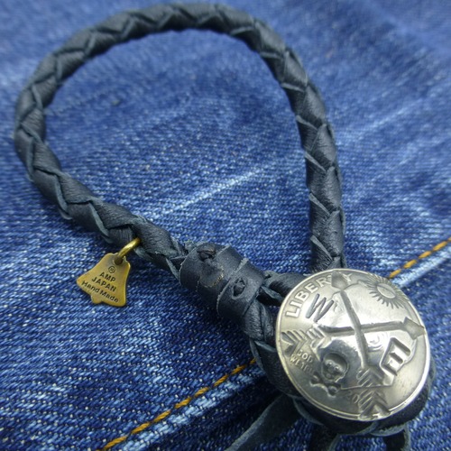 ★amp japan 12AD-340／Concho Leather Bracelet_BLK