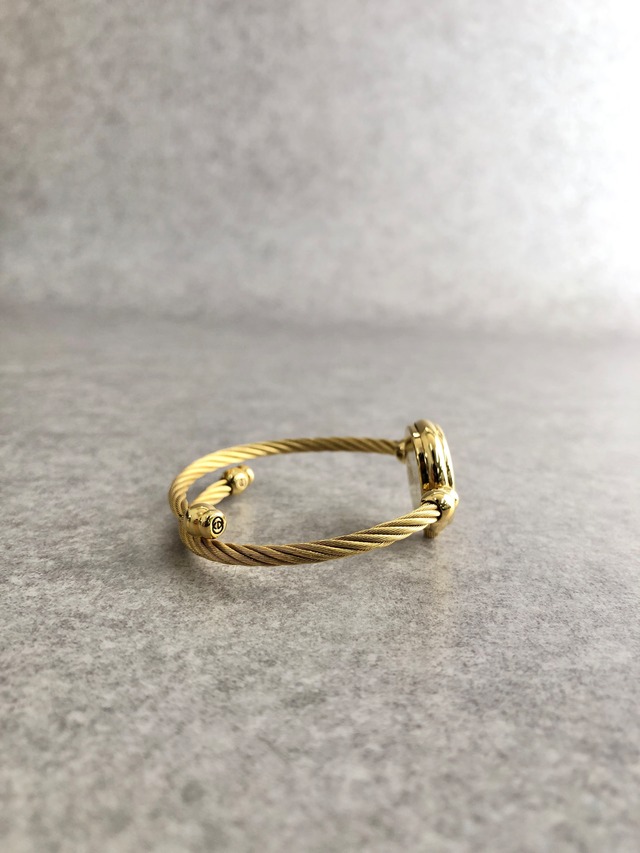 GUCCI グッチ 腕時計 ゴールド ラウンド ステンレススチール バングル クウォーツ 2700.2.L vintage ヴィンテージ オールド de3i84