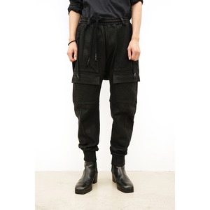 [D.HYGEN] (ディーハイゲン) ST107-1323A Untwisted Yarn Fleece-Lined Coated Bush Tapered Jogger Pants