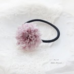 おしゃれ上手のれんげ草ヘアゴム -アンティークパープル