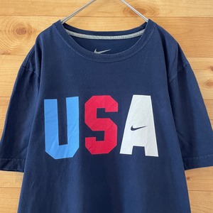 【NIKE】USA ロゴ プリント Tシャツ ナイキ スウッシュ Sサイズ us古着 アメリカ古着