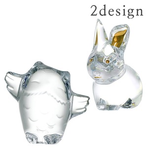 New BACCARAT バカラ ミニマルズ フクロウ ラビット 置物 オブジェ 2点セット 2802207 2814806 新品