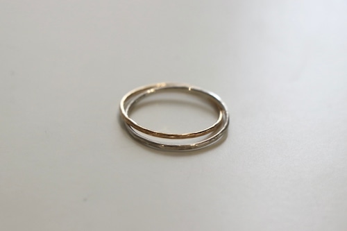 Roughness -gold × silver- / Ring