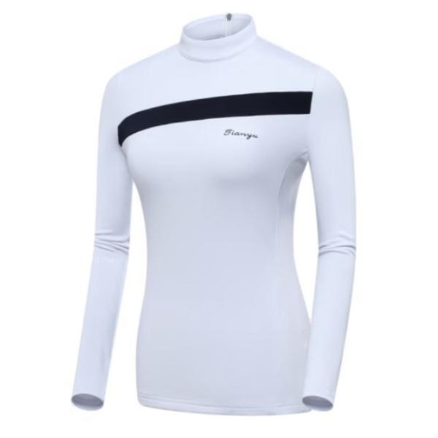 ゴルフウェア スポーツウェア シャツ レディース ガールズ ゴルフ スポーツ 秋冬 フリース 長袖 Tシャツ ユニフォーム スタンドカラー 暖かい