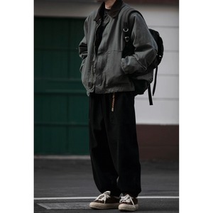 Back design wide leg cargo pants 0260