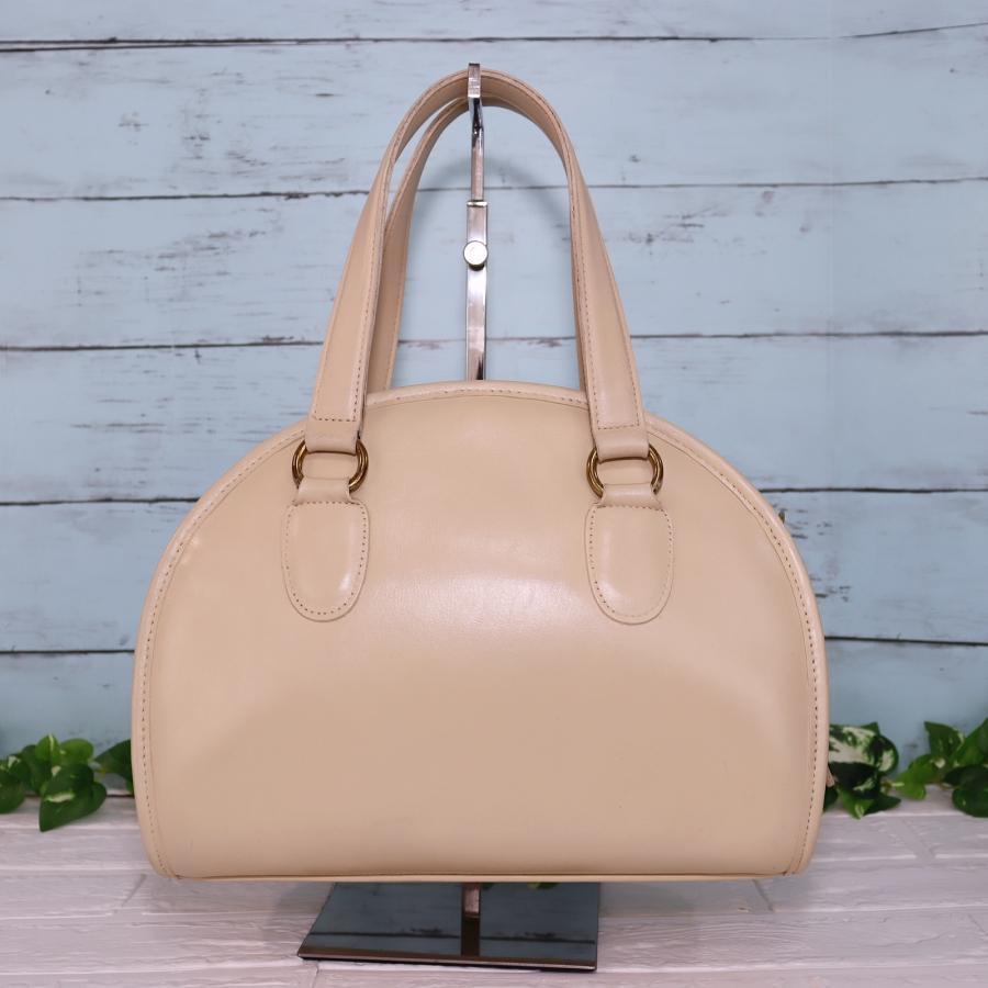OLD COACH レザーハンドバッグ オフホワイト オールドコーチ ほぼ未