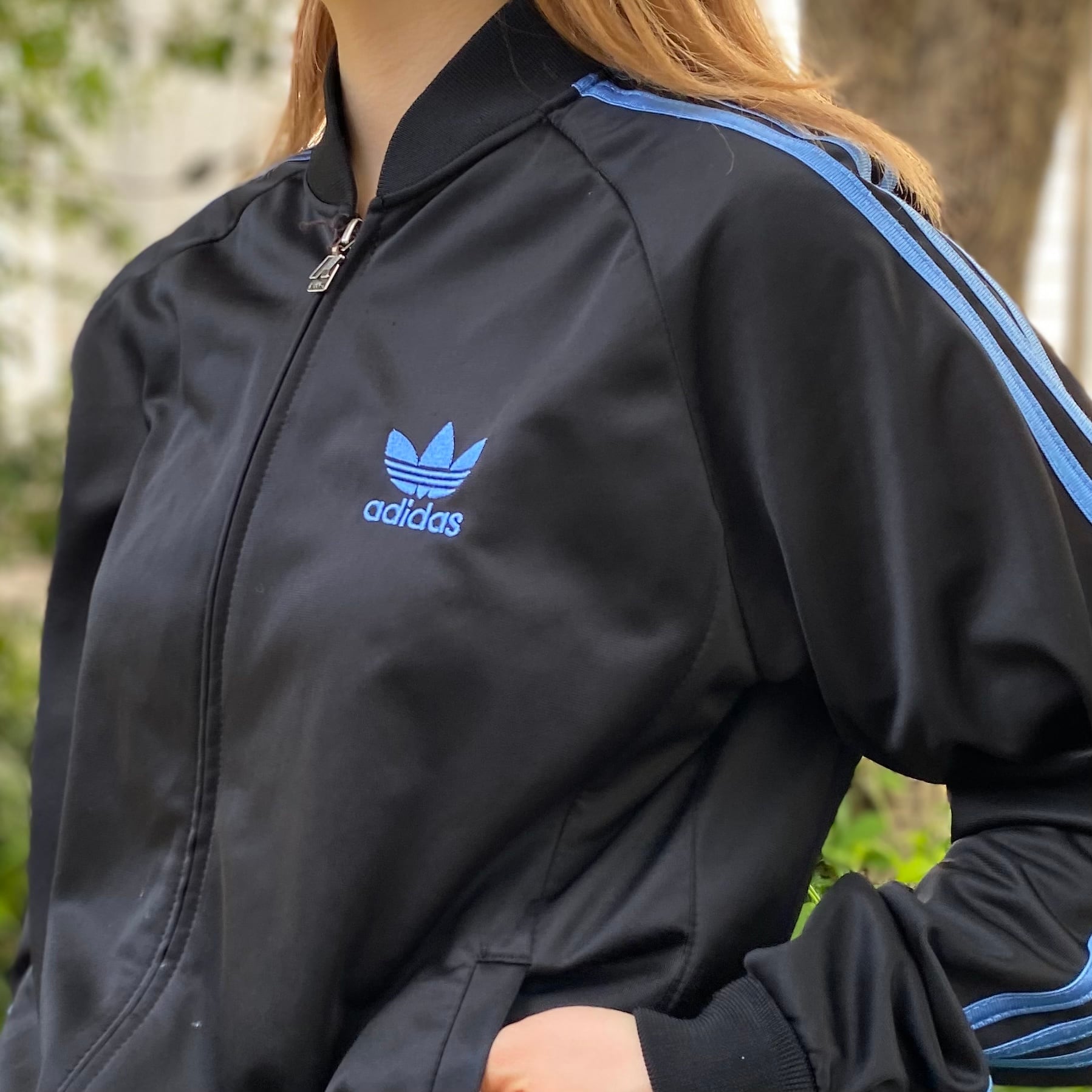 ■adidas ジャケット ジャージ ウェア パンツ セットアップ 紺白L 韓国