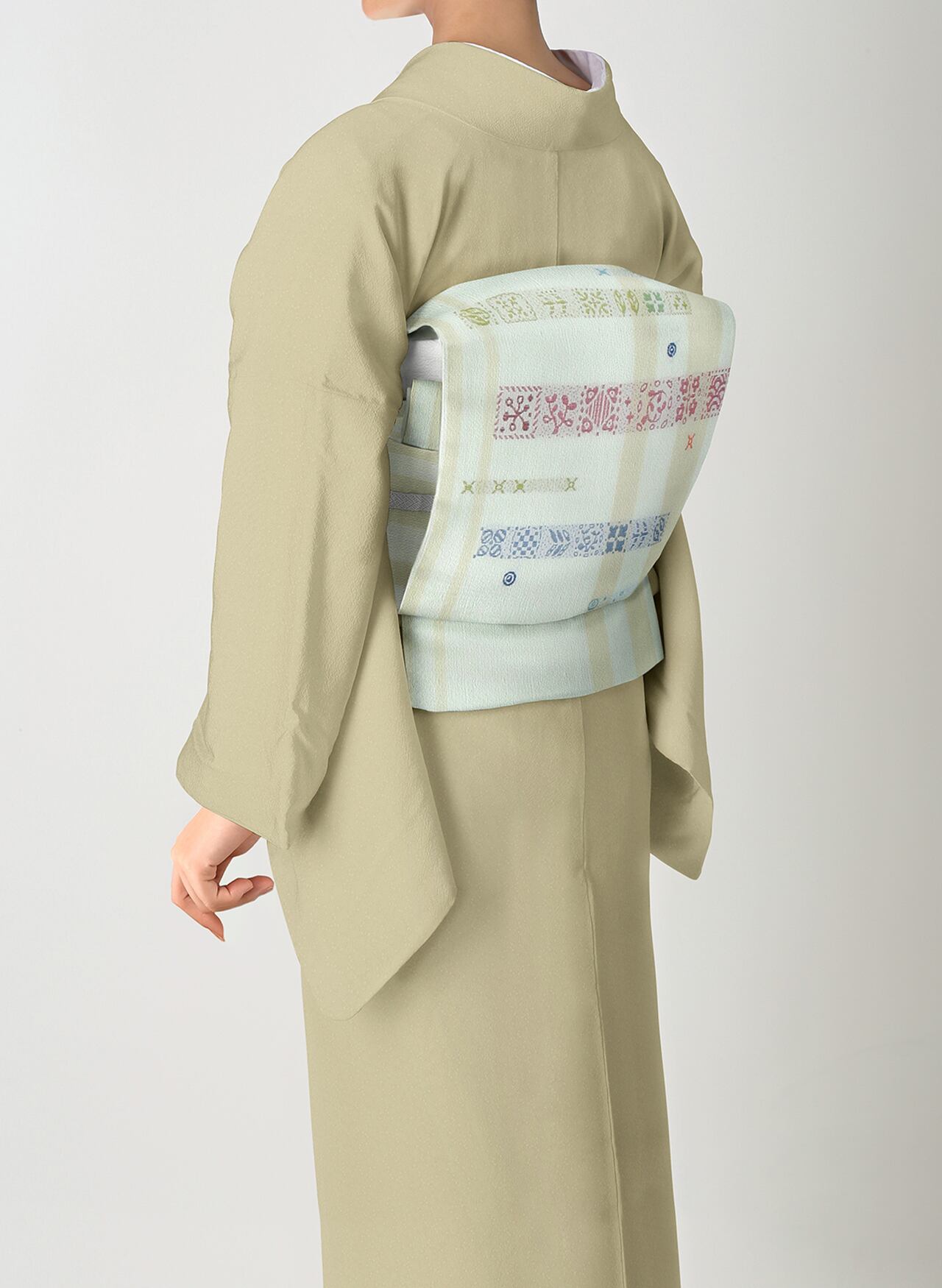 なごや帯（単衣） SOUVENIR (淡ブルー)【ネット限定品 