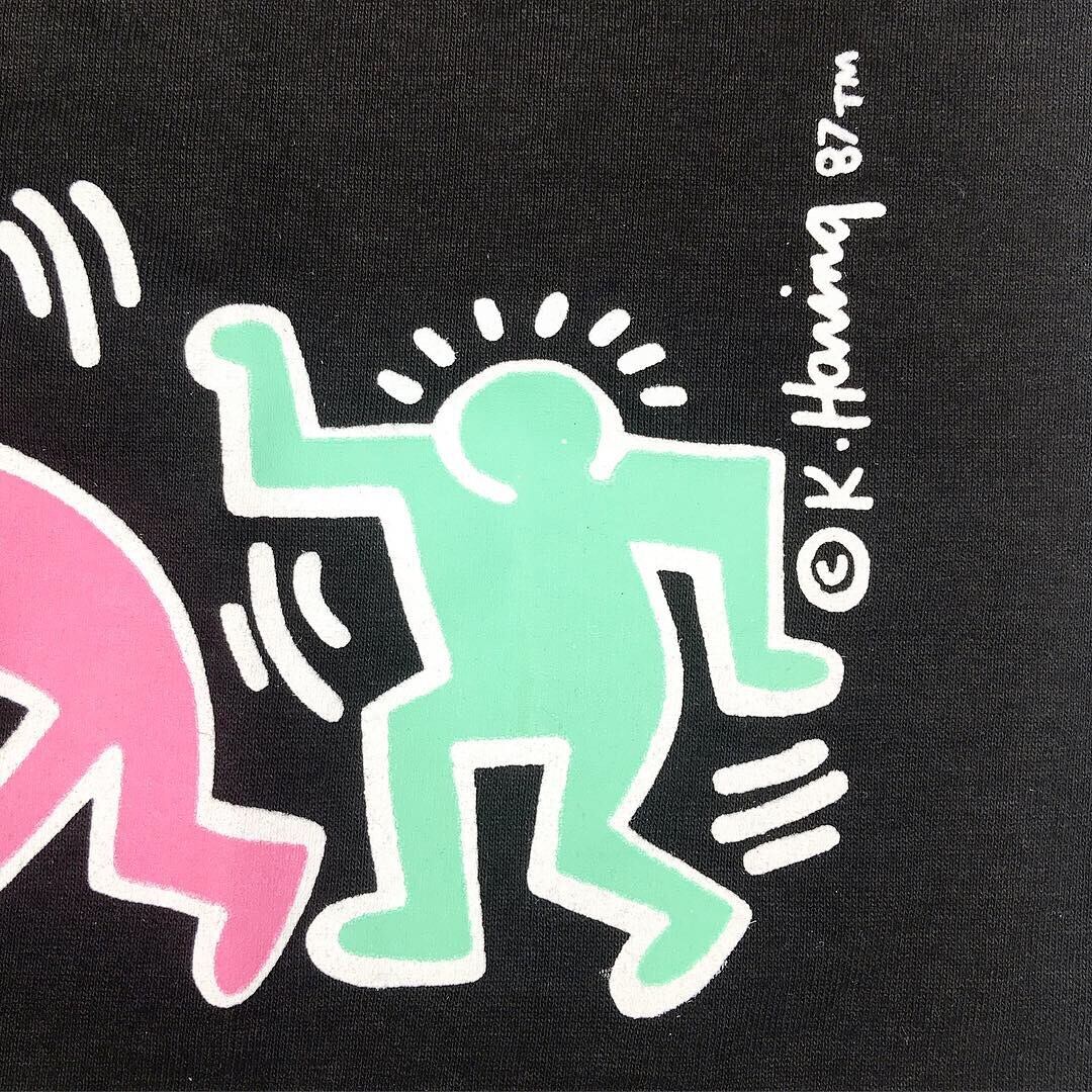 【80-90's /デッドストック】Keith Haring / キース・ヘリング ロンT 黒 M | 世田谷ビンテージ powered by BASE