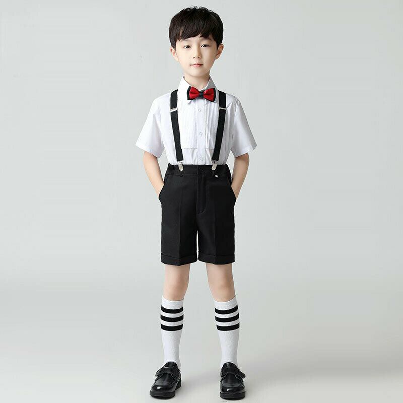 男の子 フォーマルスーツ 4点セット 子供服 スーツセット 上下セット キッズ ピアノ 舞台演出 花童 発表会 結婚式 男の子100cm 110cm 1cm 130cm 140cm 150cm 160cm Elegant