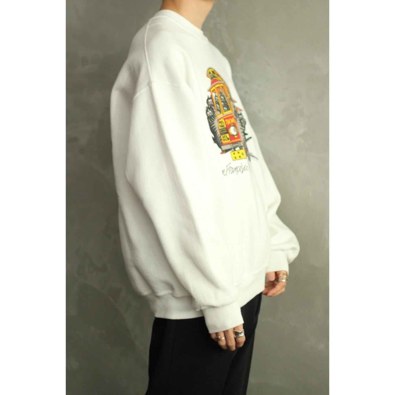 1990's CRAZY SHIRT クリバンキャット 両面プリントスウェット Made in