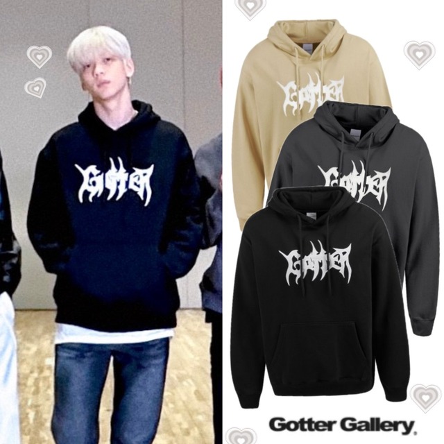 ★TX スビン 着用！！【GOTTER GALLEERY】GOTTER BIG LOGO HOODIE - 3COLOR