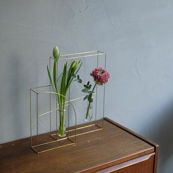 PIKE frame brass vase ／ピケフレームブラスベース【B】一輪挿し